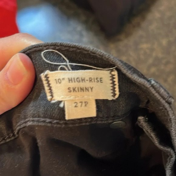 Madewell Berkeley Black 10” High Rise Skinny Jeans Button Through Edition - Picture 9 of 12